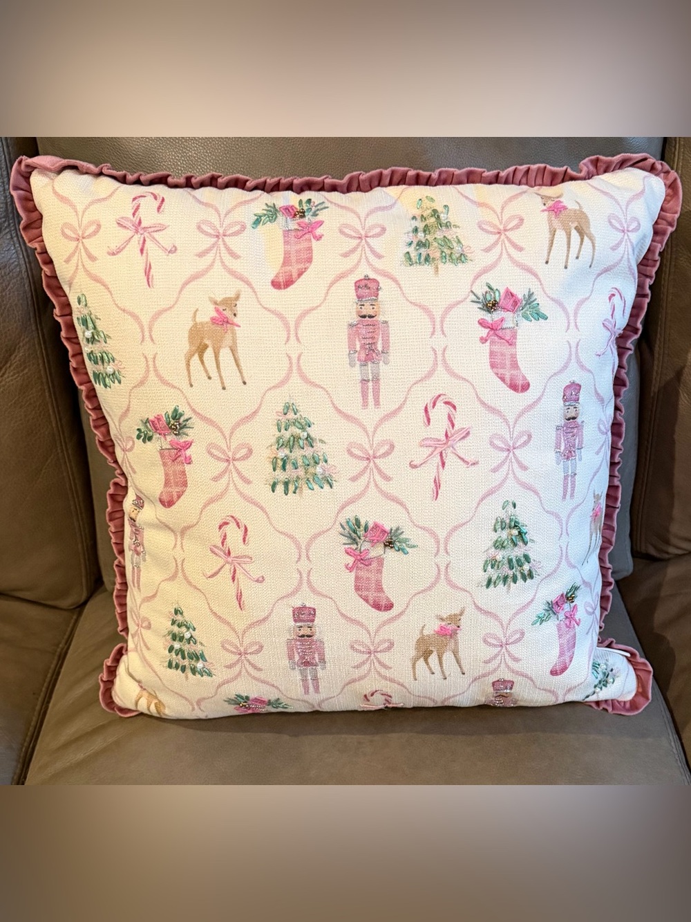 Lillian August French Farmhouse Holiday Christmas Pillow Pair